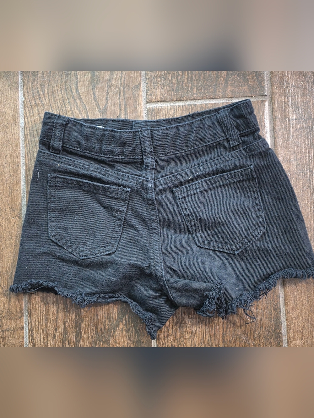 Kids Distressed Denim Shorts - Black, Light Blue, White - Picture 9 of 13